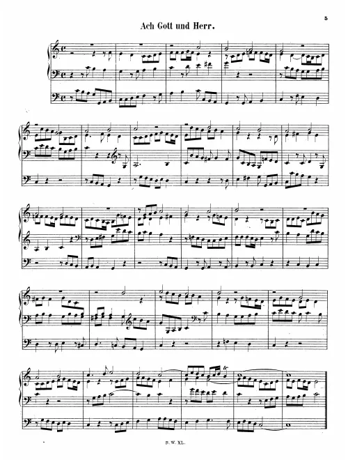 First page of Ach Gott und Herr