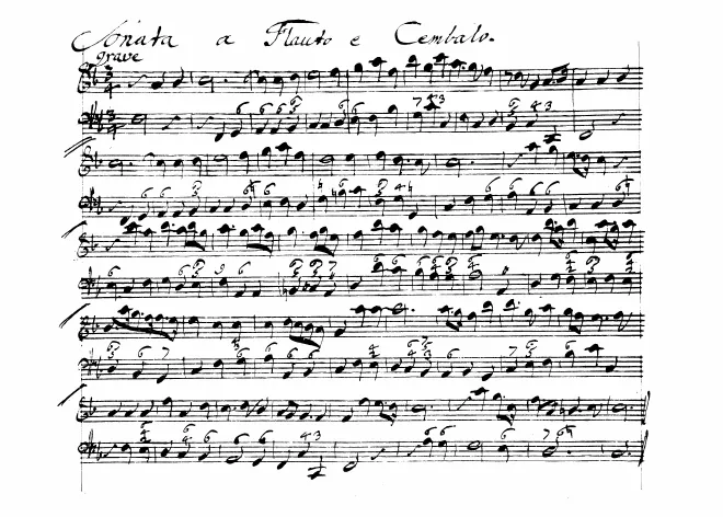 First page of Recorder Sonata in F major