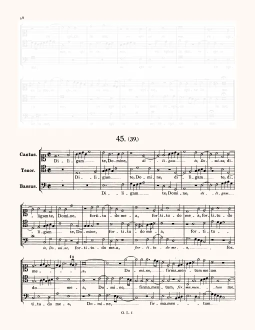 First page of Diligam te, Domine