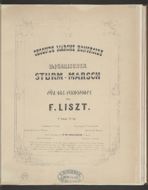 First page of Ungarischer Sturmmarsch