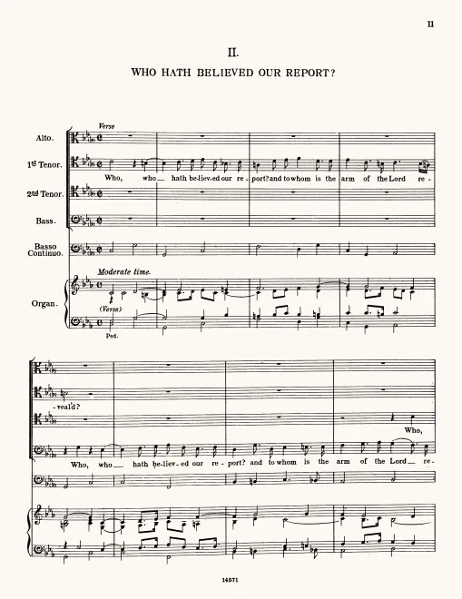 First page of Who Hath Believed Our Report?