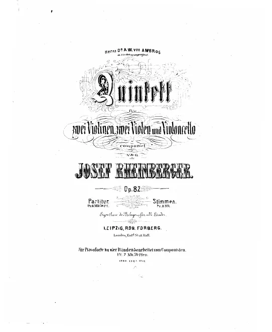 First page of String Quintet