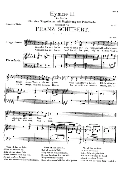 First page of Hymne