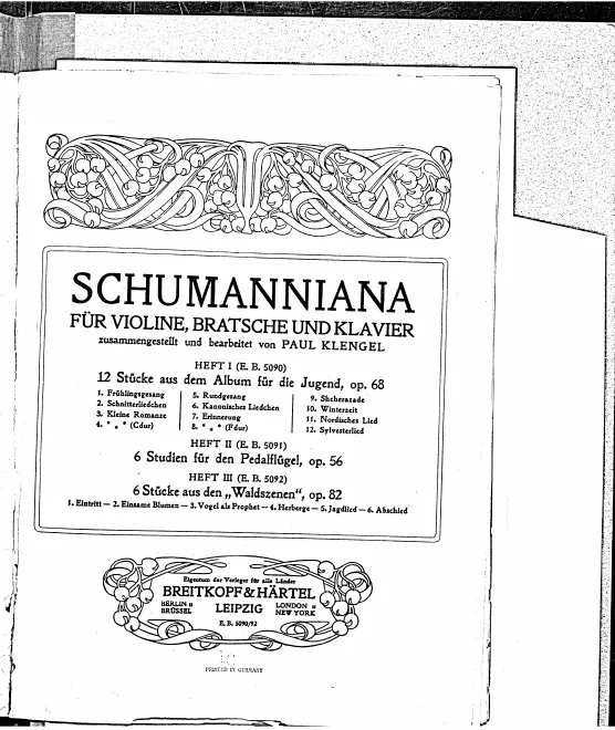 First page of Schumanniana