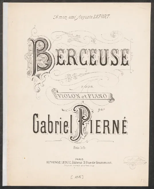First page of Berceuse