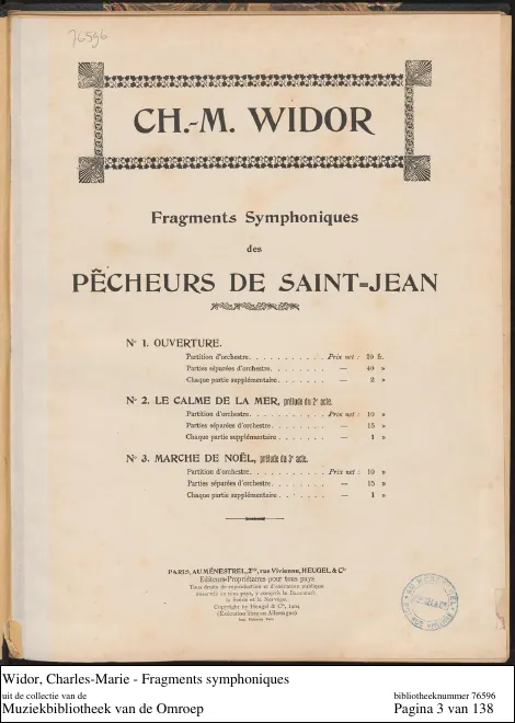 First page of Les pêcheurs de Saint-Jean