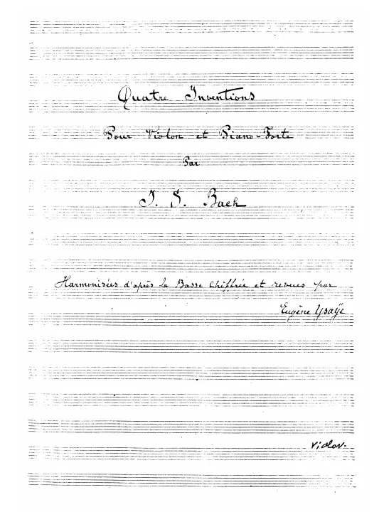 First page of Invention in B minor, BWV Anh.173