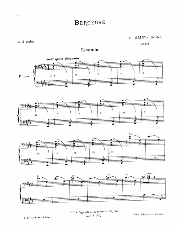 First page of Berceuse