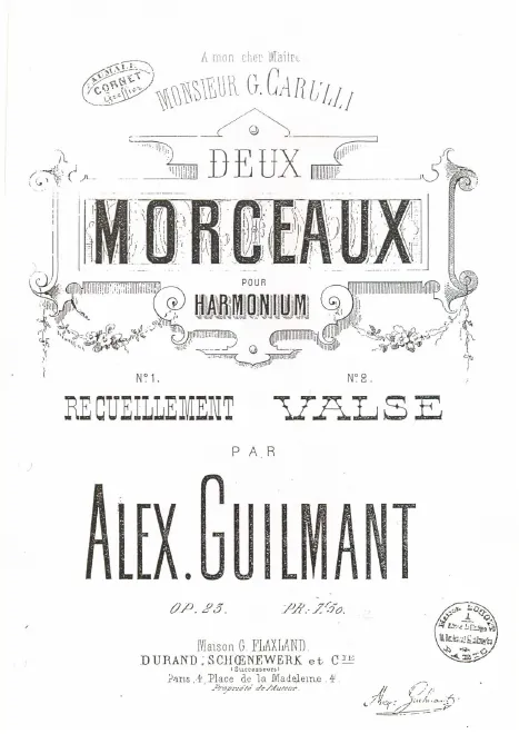 First page of 2 Morceaux pour harmonium