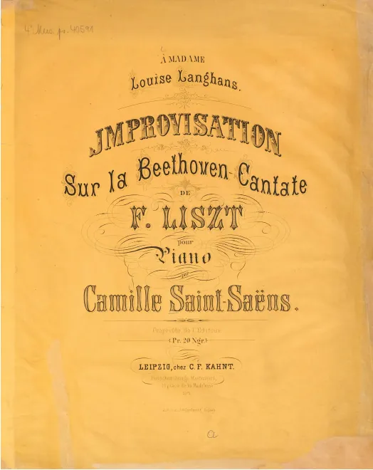 First page of Improvisation sur la Beethoven-Cantate de Liszt