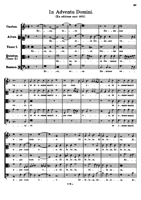 First page of Ecce Dominus veniet