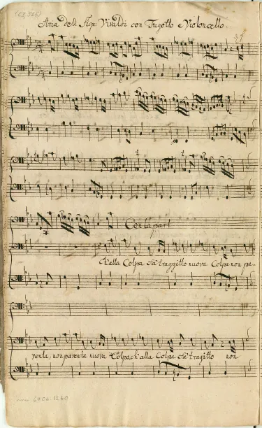 First page of Armida al campo d'Egitto
