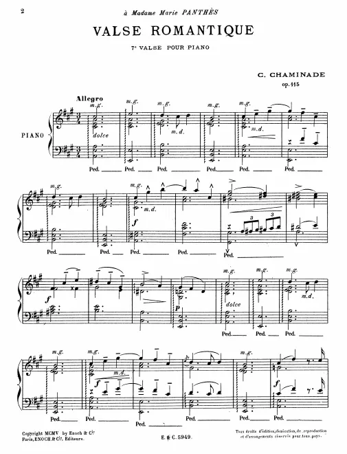First page of Valse romantique