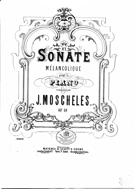 First page of Sonate mélancolique