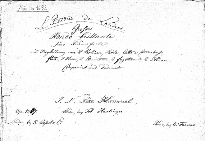 First page of Le Retour à Londres