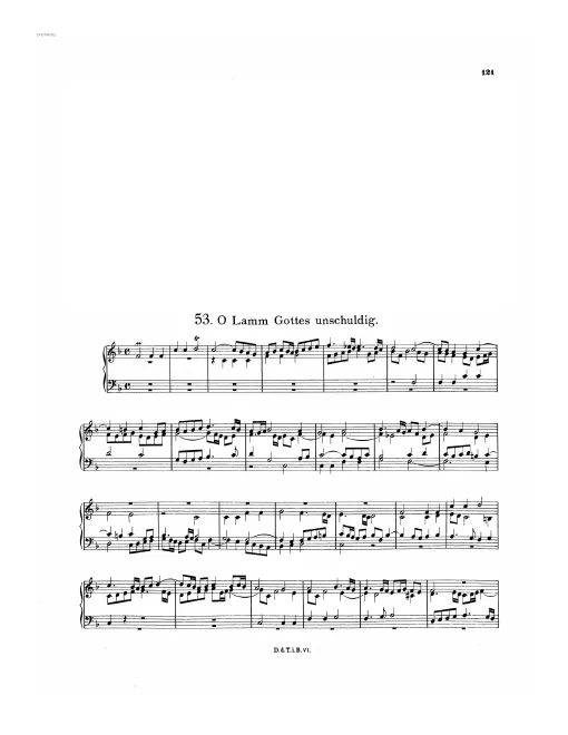 First page of O Lamm Gottes unschuldig