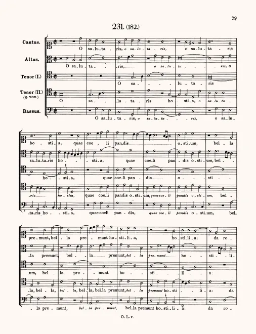 First page of O salutaris hostia