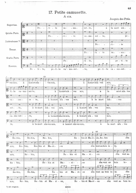 First page of Petite camusette