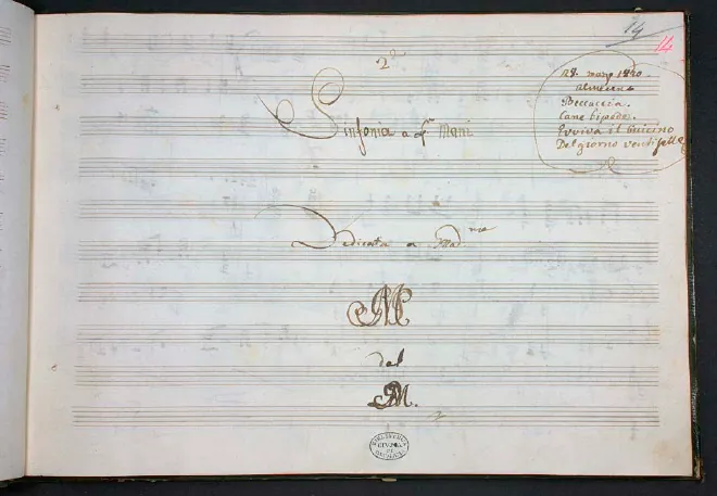 First page of Sinfonia