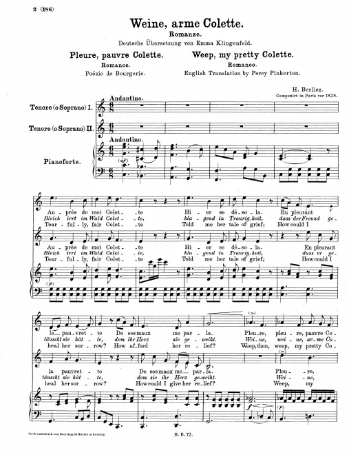 First page of Pleure, pauvre Colette