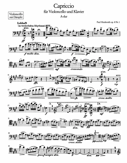 First page of 3 Pieces for Cello and Piano