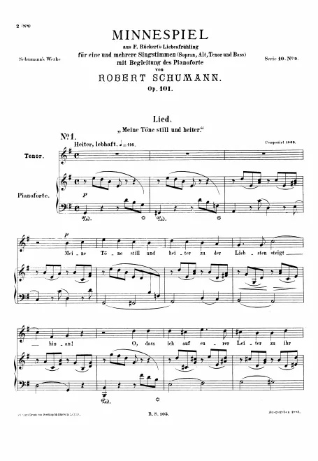 First page of Minnespiel