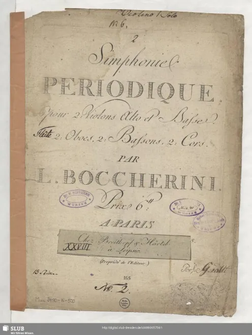 First page of Symphony in C major