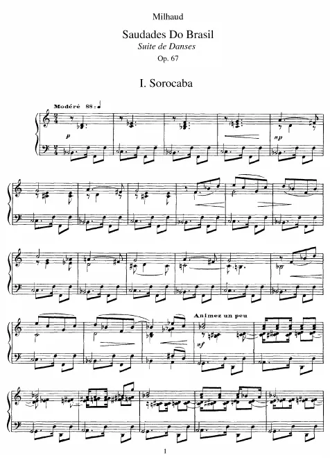 First page of Saudades do Brasil