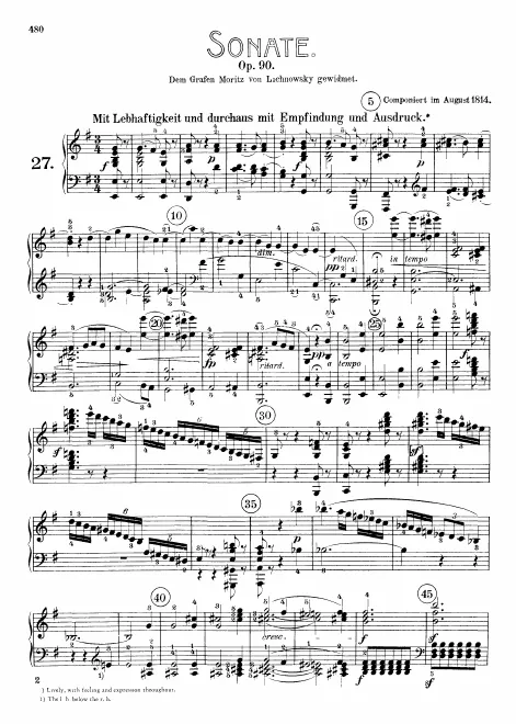 First page of Piano Sonata No.27