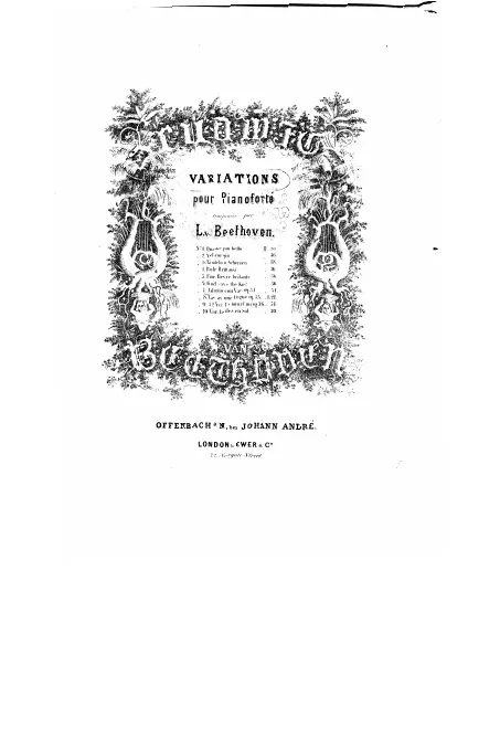 First page of 6 Variations in F major