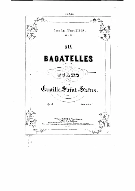 First page of 6 Bagatelles