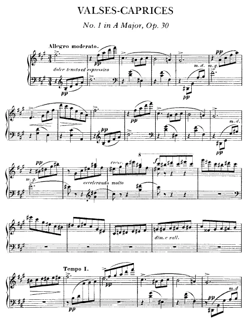 First page of Valse-Caprice No.1
