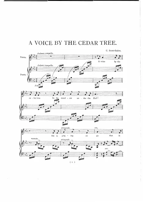 First page of A voice by the cedar tree