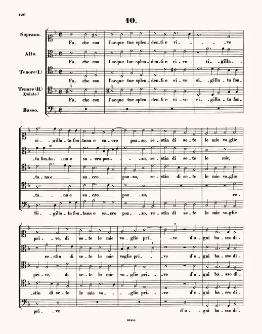 First page of Fa, che con l'acque tue