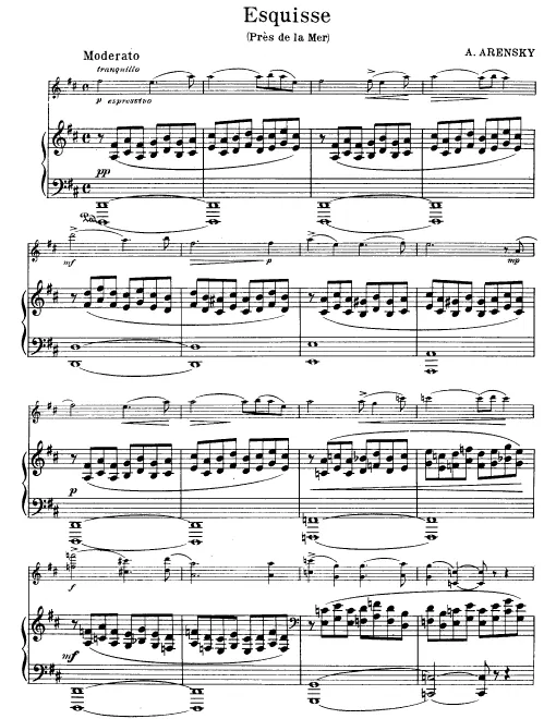 First page of Près de la Mer