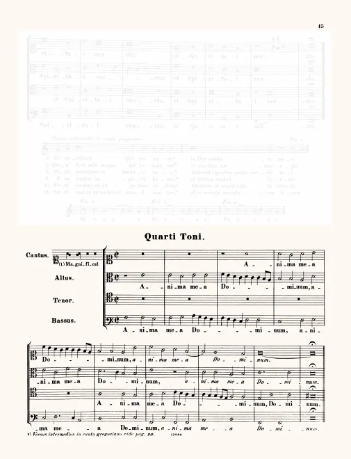First page of Magnificat quarti toni