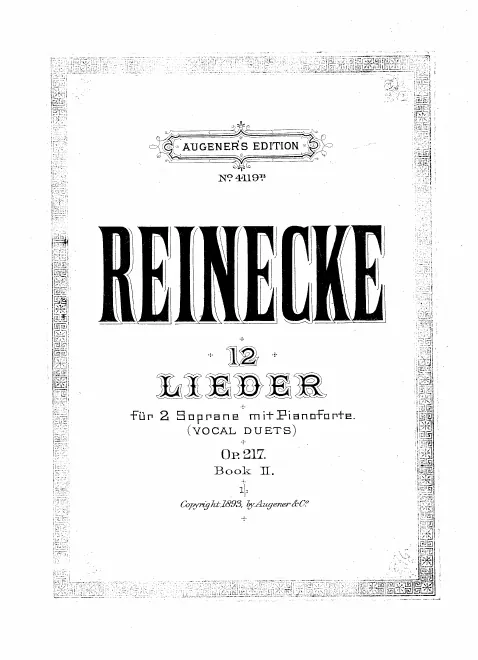First page of 12 Lieder