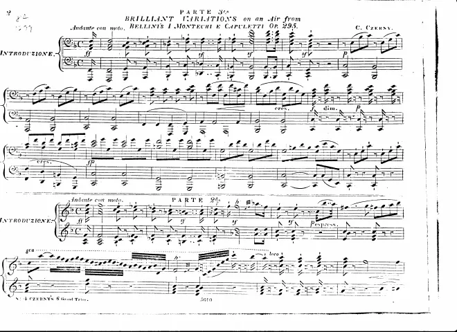 First page of Variations brillantes sur un thême de l’opéra 'I Capuleti e i Montecchi'