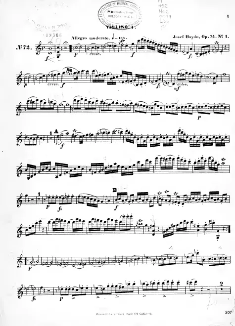 First page of String Quartets