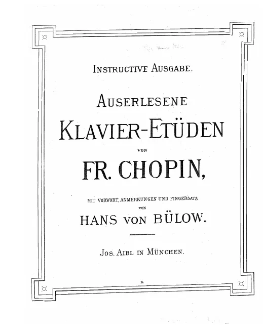 First page of Auserlesene Klavier-Etüden