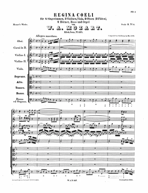 First page of Regina Coeli