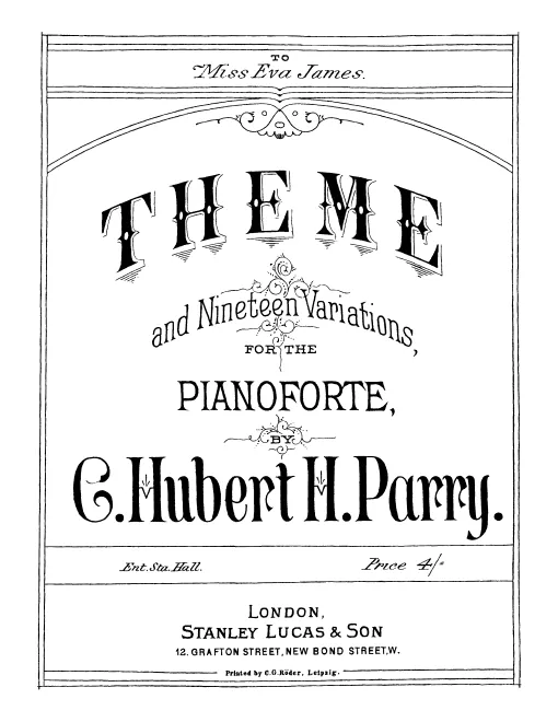 First page of Theme and 19 Variations