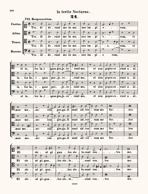 First page of Tradiderunt me in manus impiorum