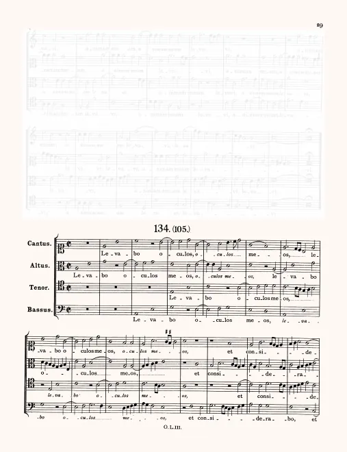 First page of Levabo oculos meos