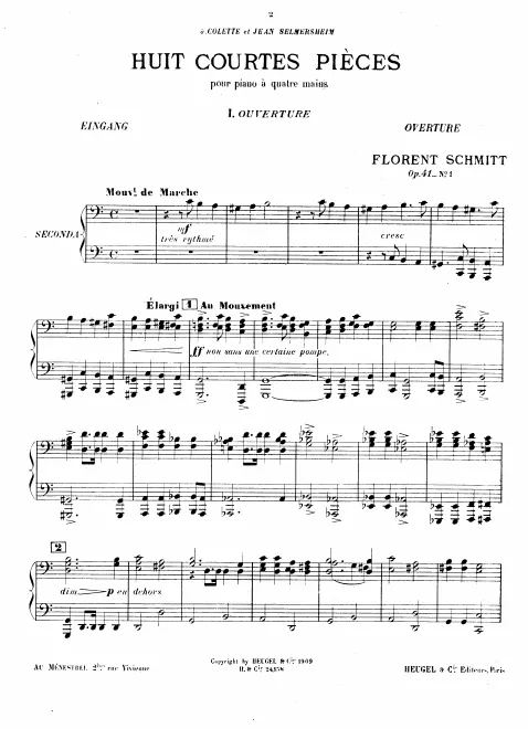 First page of 8 Courtes pièces