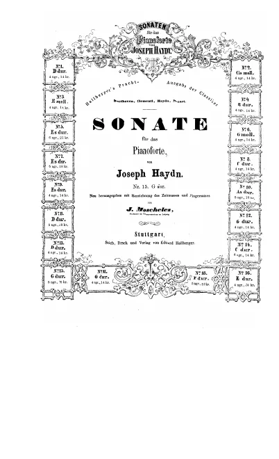 First page of Keyboard Sonata
