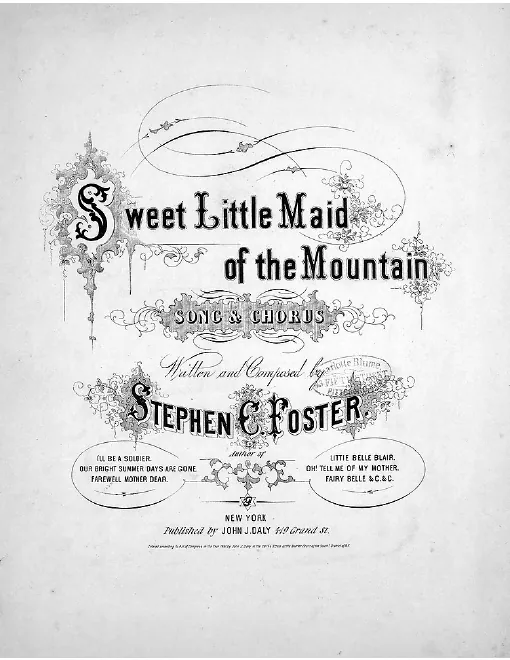 First page of Sweet Little Maid of the Mountain