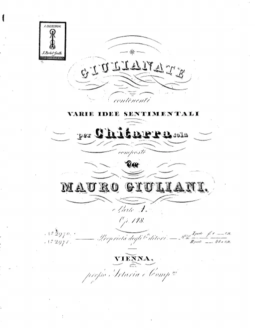 First page of Giulianate, Op.148