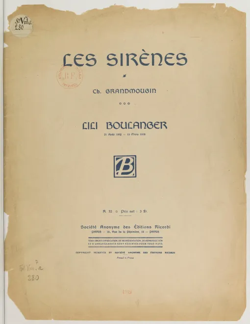 First page of Les sirènes