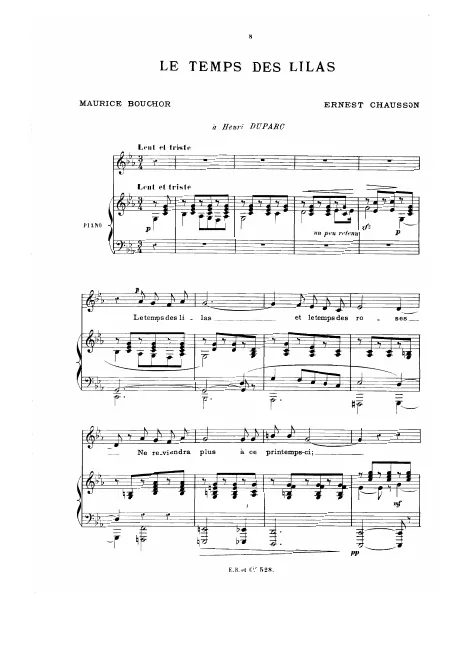 First page of Poème de l'amour et de la mer